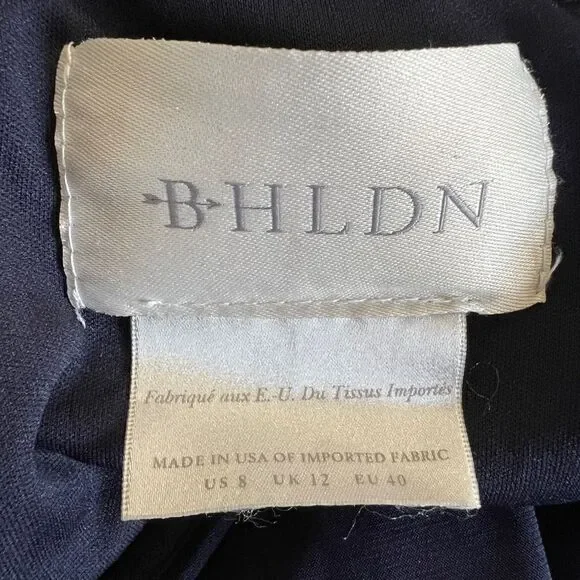 BHLDN Navy Faux Wrap Maxi Gown Short Sleeve Wedding Guest Formal Dress 8 - Picture 7 of 7